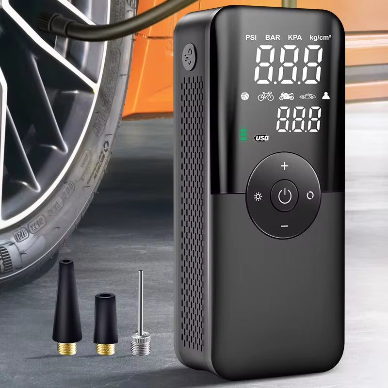 Rechargeable Air Pump – Portable Tire Inflator for Car, Bike & Balls