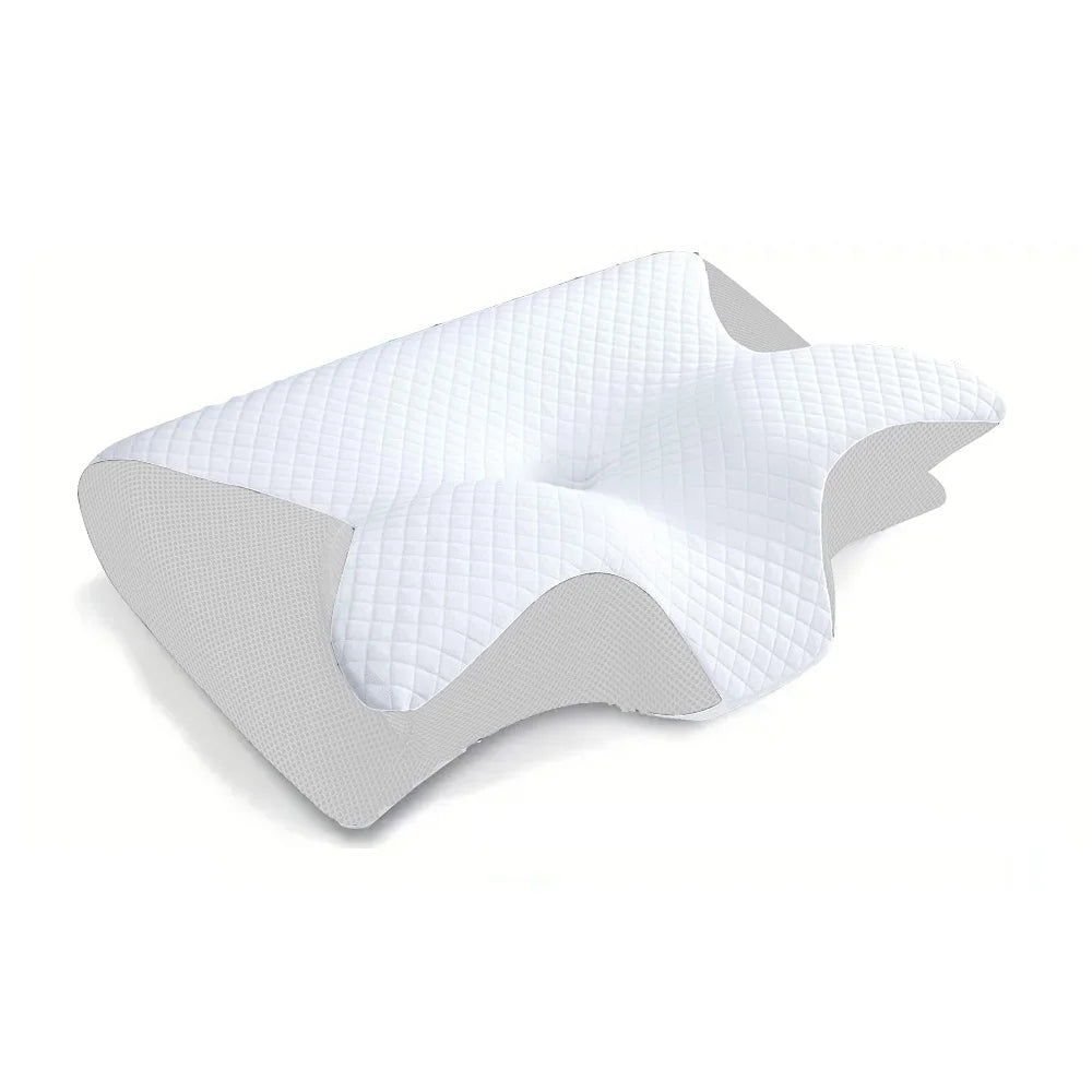 1Pc Memory Foam Cervical Pillow – 2-in-1 Ergonomic Neck Support