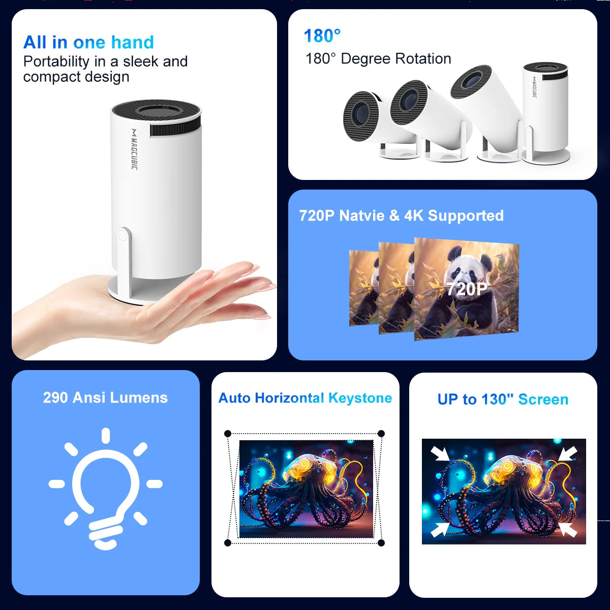 HY300 Pro 4K Projector – All-in-One Home & Outdoor Cinema