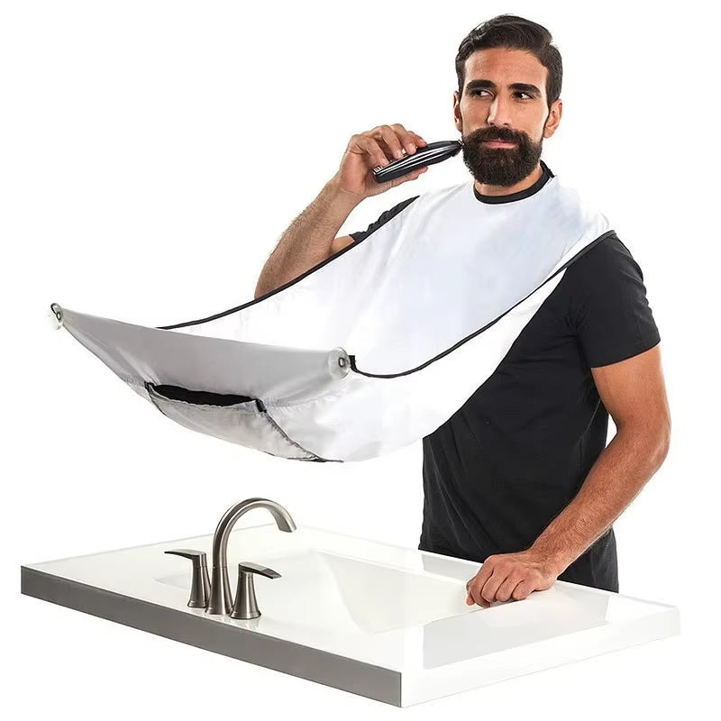 Beard & Mustache Shaving Apron – 120×78 cm with Suction Cups