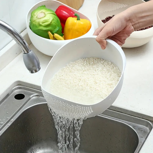 1Pc Rice & Vegetable Strainer – Multi-Purpose Kitchen Basket