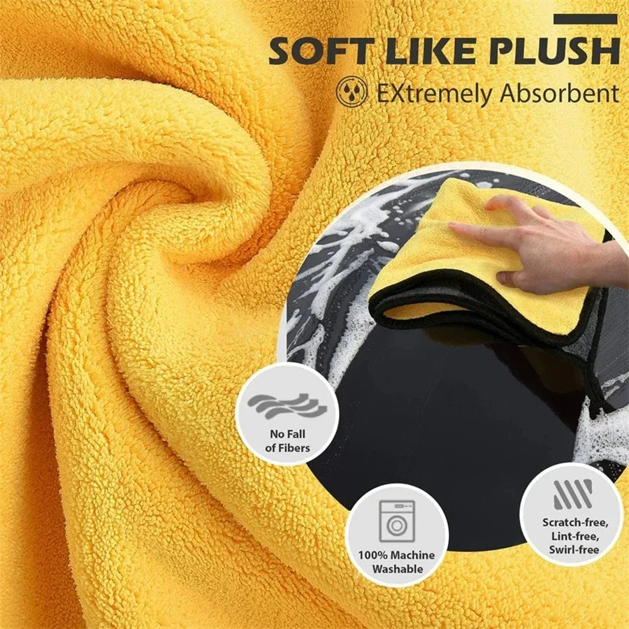 1/2/6 Pack Car Cleaning Cloth – Microfiber Car Wash Towels