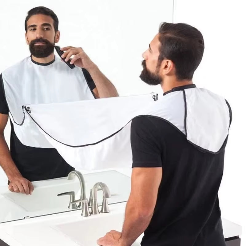 Beard & Mustache Shaving Apron – 120×78 cm with Suction Cups