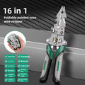 Multi-Function Foldable Wire Cutting & Pressing Pliers