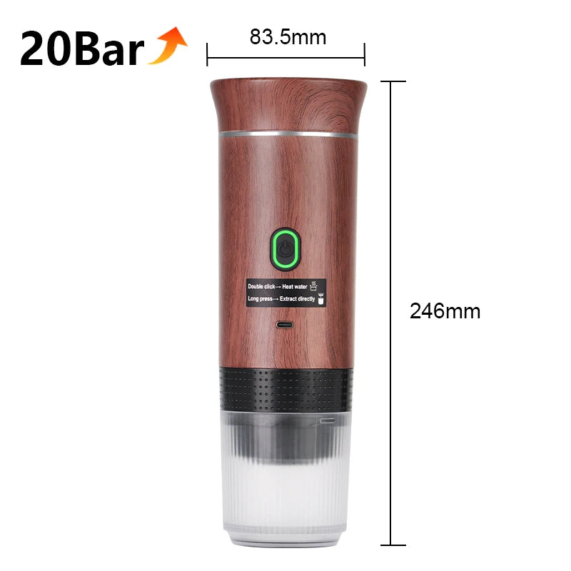 Wireless Portable Espresso Machine – 3-in-1 Coffee Maker for Car & Home