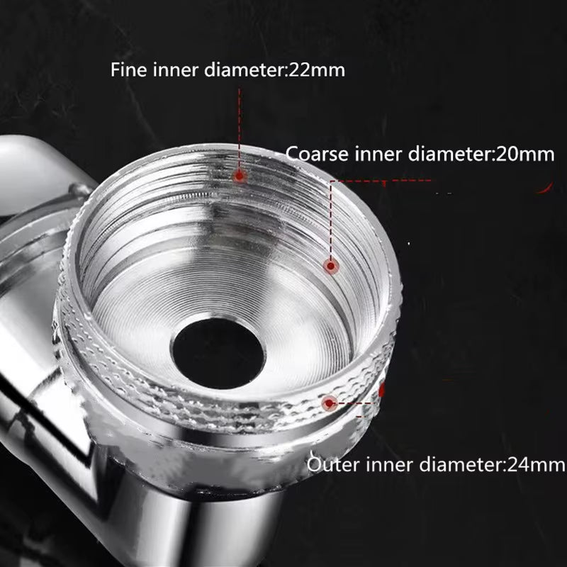 Universal 1080° Rotation Faucet Sprayer – Heavy Metal Bubbler for Sink