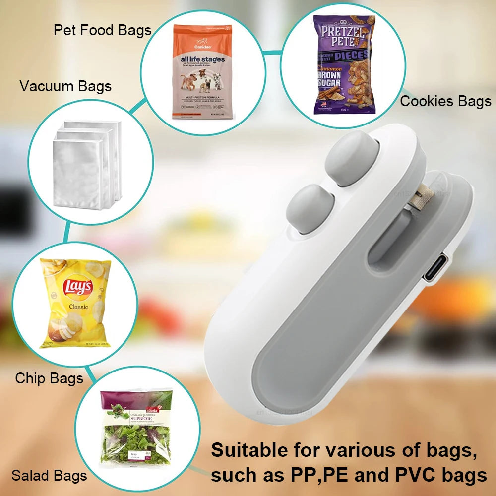 Mini Heat Bag Sealer – Handheld Food Packaging Sealing Machine